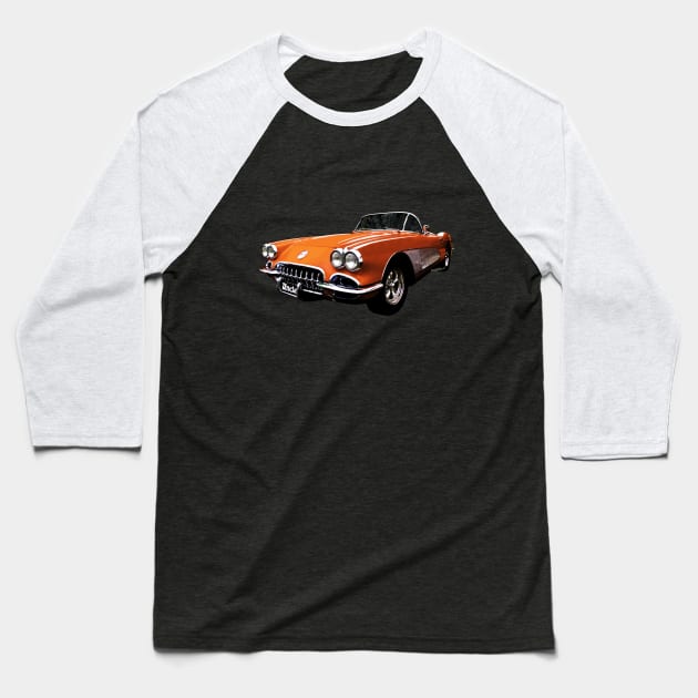 60 Corvette Baseball T-Shirt by vivachas